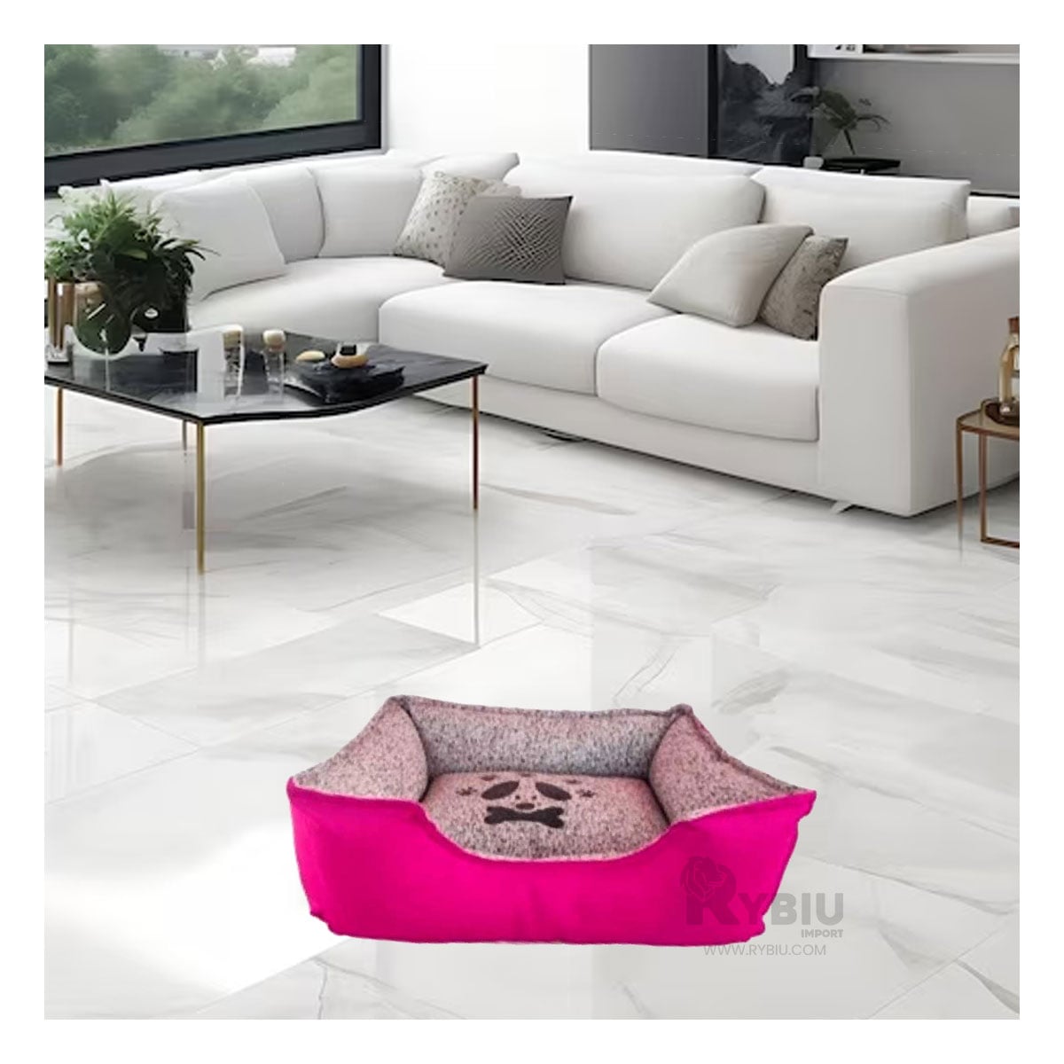 COLCHON PERROS MA31028 BASE LONA L FUCSIA RYBIU + REGALO STICKERS - 3