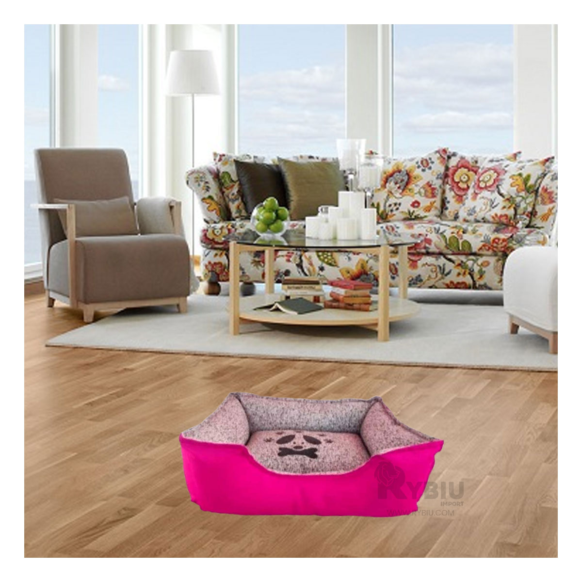 COLCHON PERROS MA31028 FUNCIONAL MASCOTA FUCSIA RYBIU + GIFT STICKERS - 3