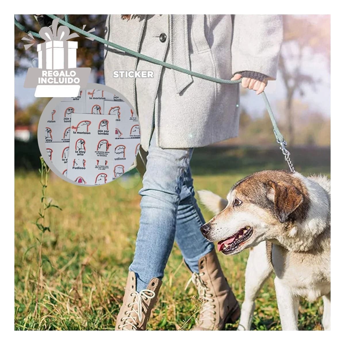 DISPENSADOR DE BOLSAS GRIS PARA PASEOS CON MASCOTA DISENO COMPACTO Y+REGALO STICKER - 1