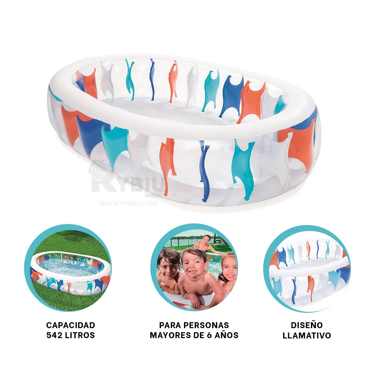 PISCINA PORTATIL PARA RELAJACION TOTAL Y+PAPEL DE REGALO - 3
