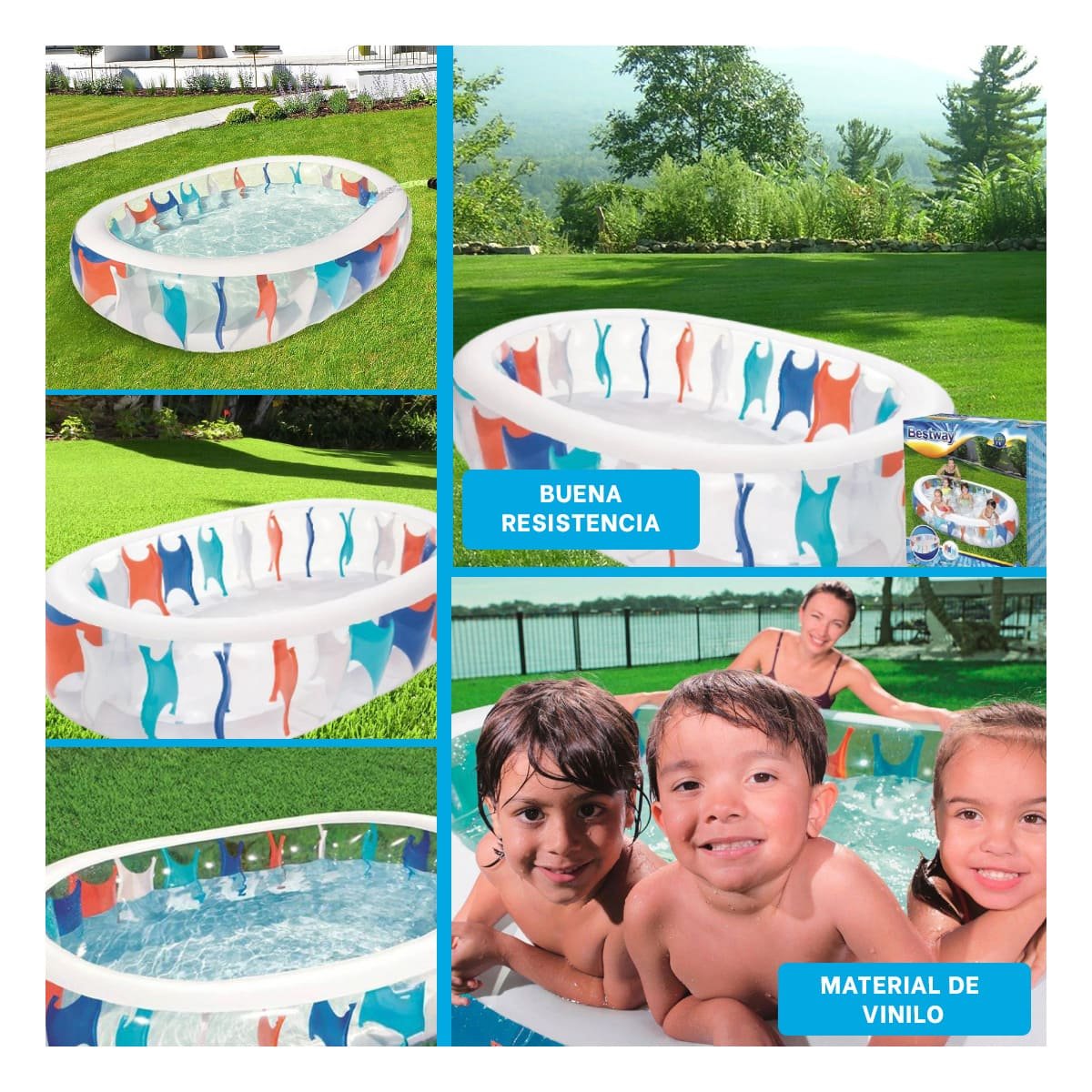 ALBERCA VERANO ELIPTICA INFLABLE PARA HOGAR CON USO PRACTICO Y+POST IT - 5