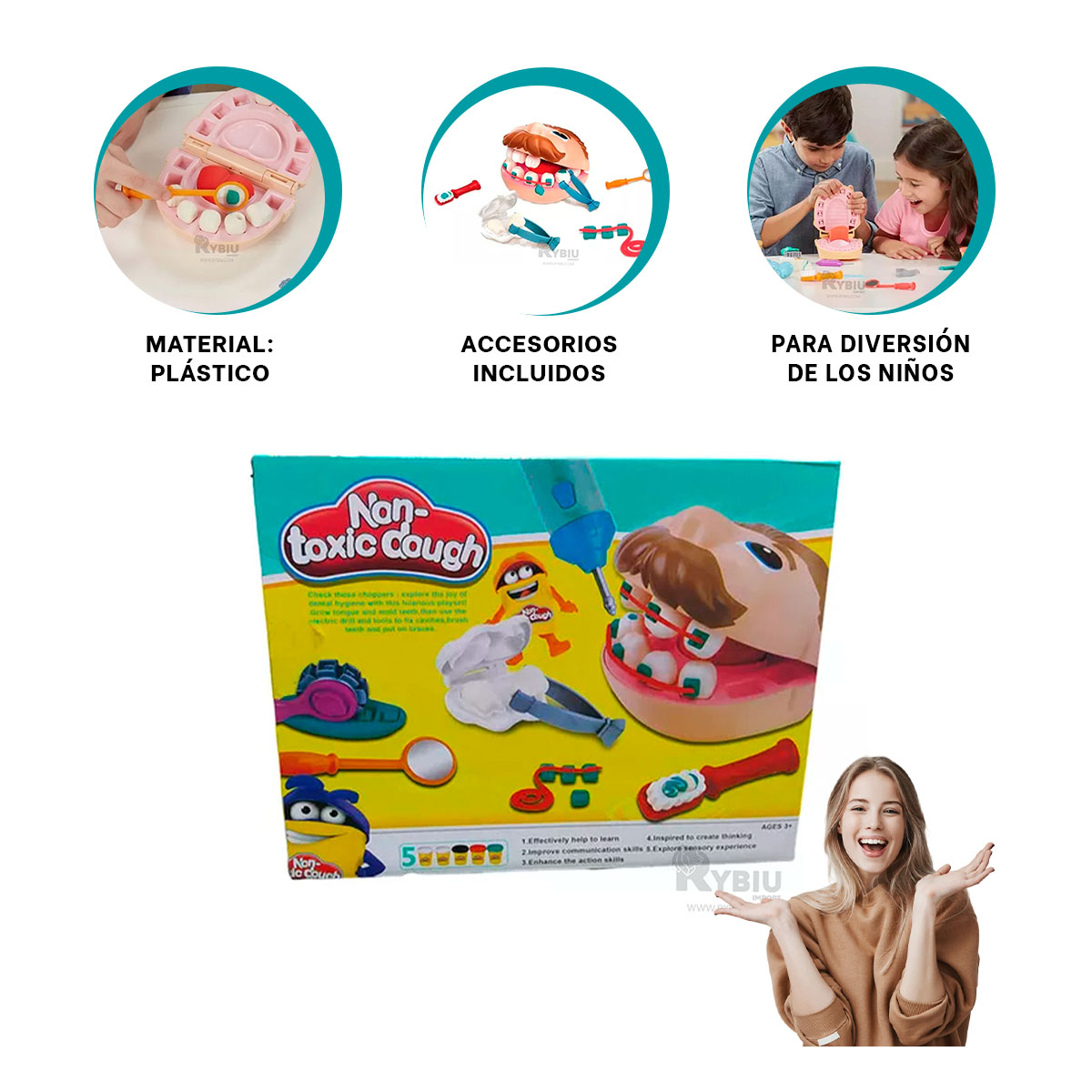 DENTISTA JUGUETE RESISTENTE MULTICOLOR Y+GIFT STICKERS - 1