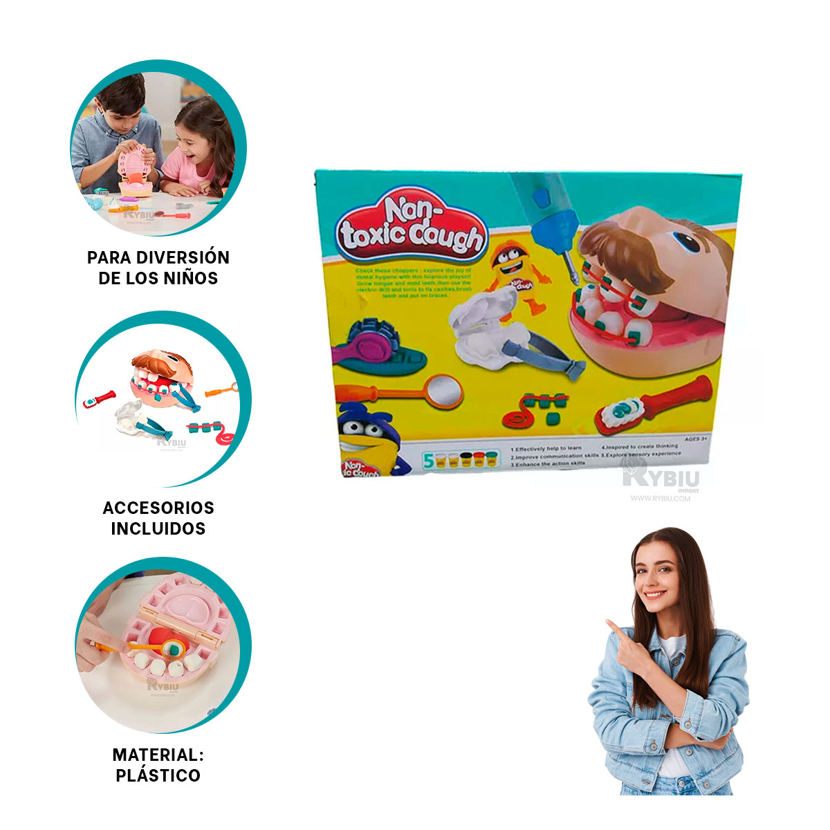 DENTISTA JUGUETE RESISTENTE MULTICOLOR Y+GIFT STICKERS - 3