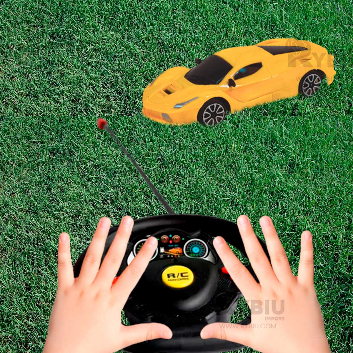 AUTO FACIL USO PARA NIÑOS AMARILLO Y+ENVOLTORIO DE REGALO - 1