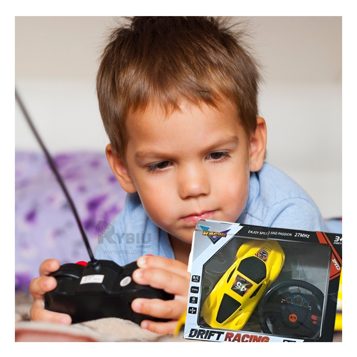 AUTO FACIL USO PARA NIÑOS AMARILLO Y+ENVOLTORIO DE REGALO - 4