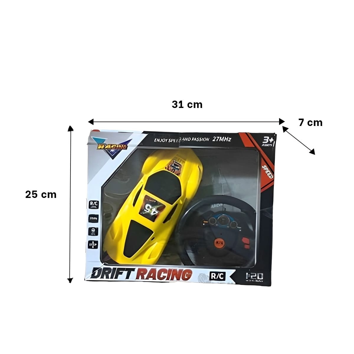 AUTO FACIL USO PARA NIÑOS AMARILLO Y+ENVOLTORIO DE REGALO - 5