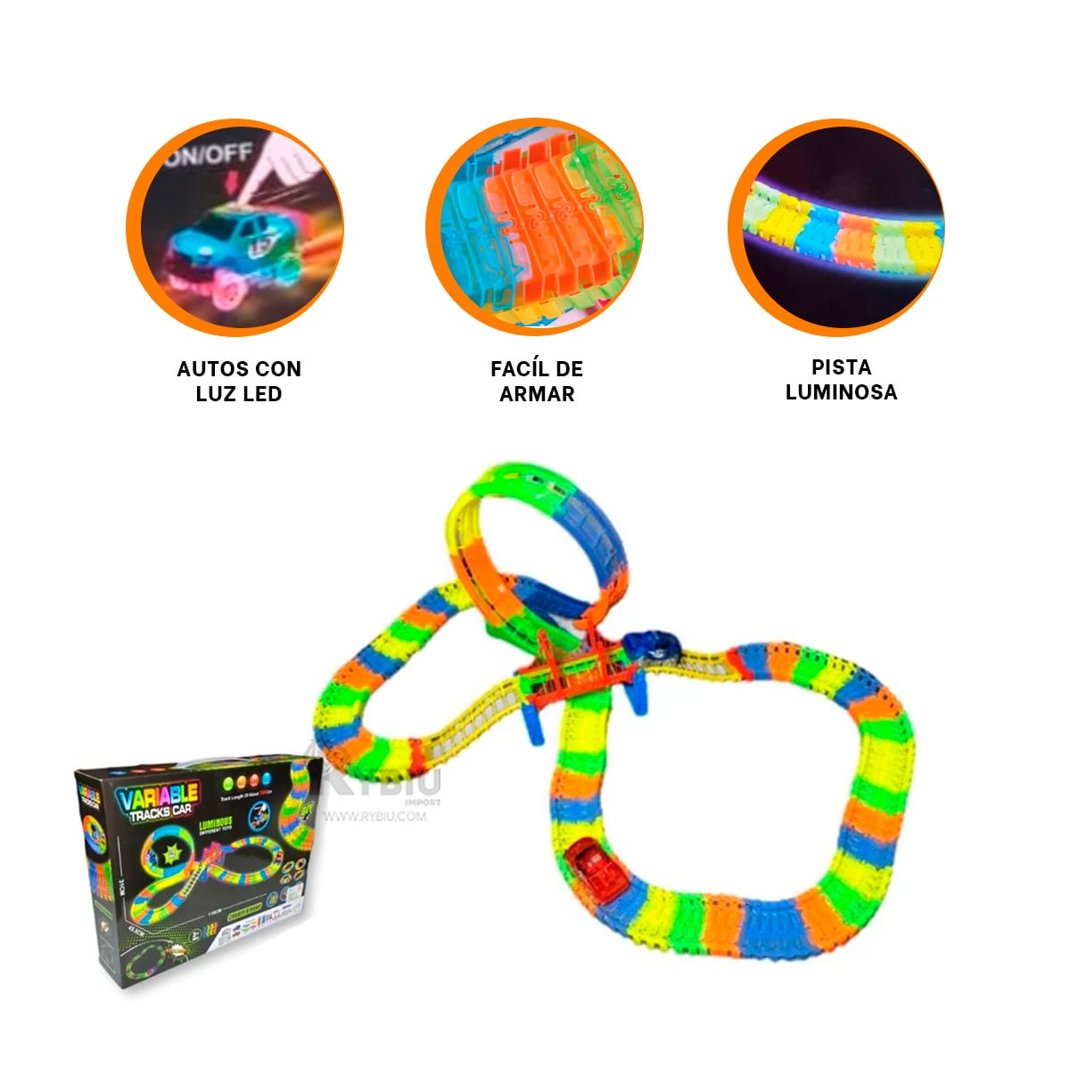 CARRETERA FACIL USO PARA NIÑOS MULTICOLOR Y+GIFT STICKERS - 2