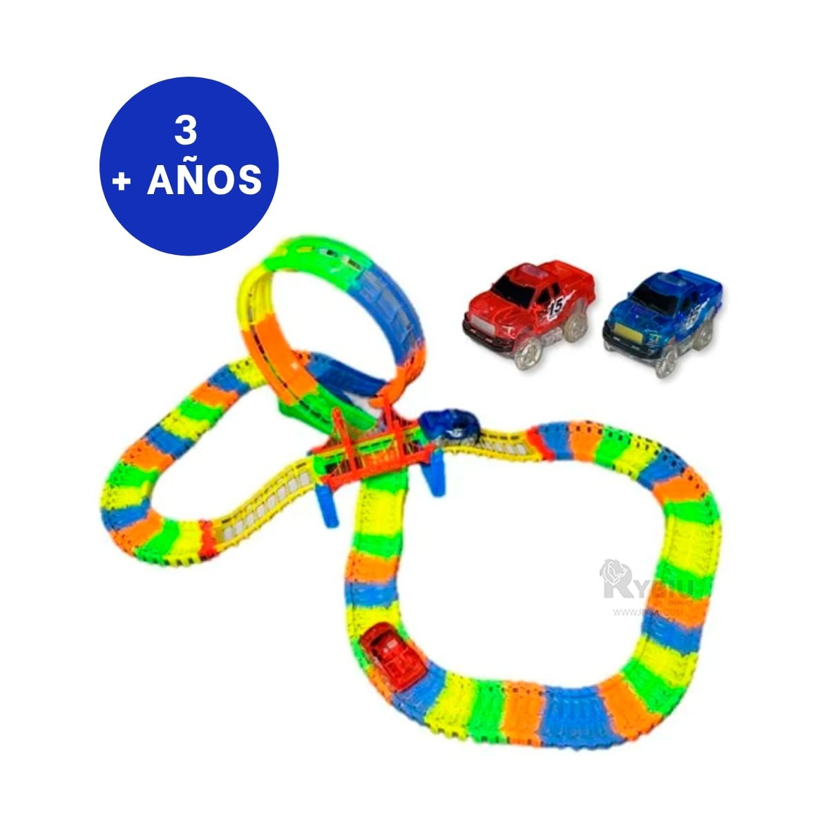 CARRETERA FACIL USO PARA NIÑOS MULTICOLOR Y+GIFT STICKERS - 3