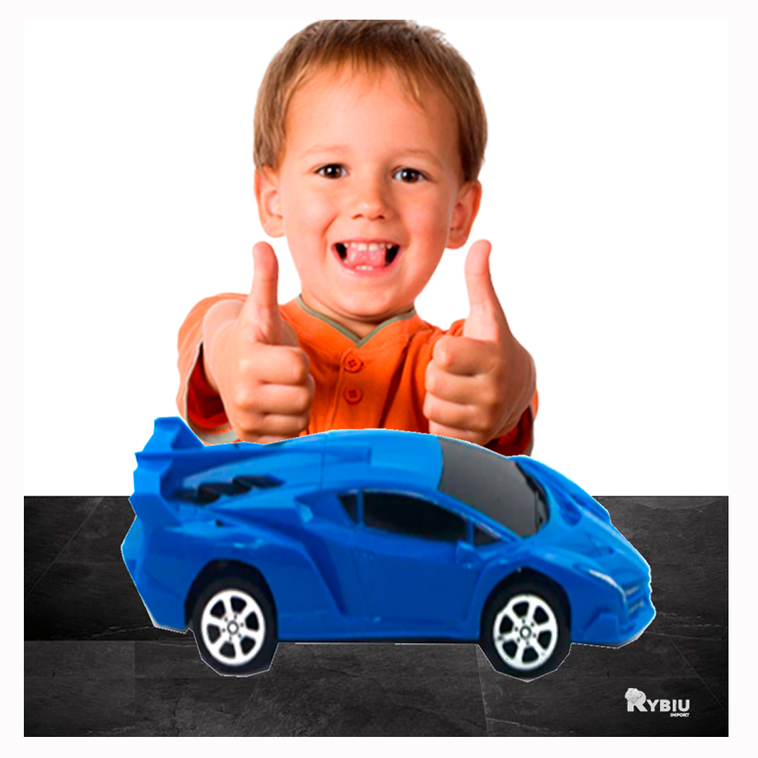 CARRO INTERACTIVO PARA DIVERSION AZUL Y+BANDERITAS ADHESIVAS - 3