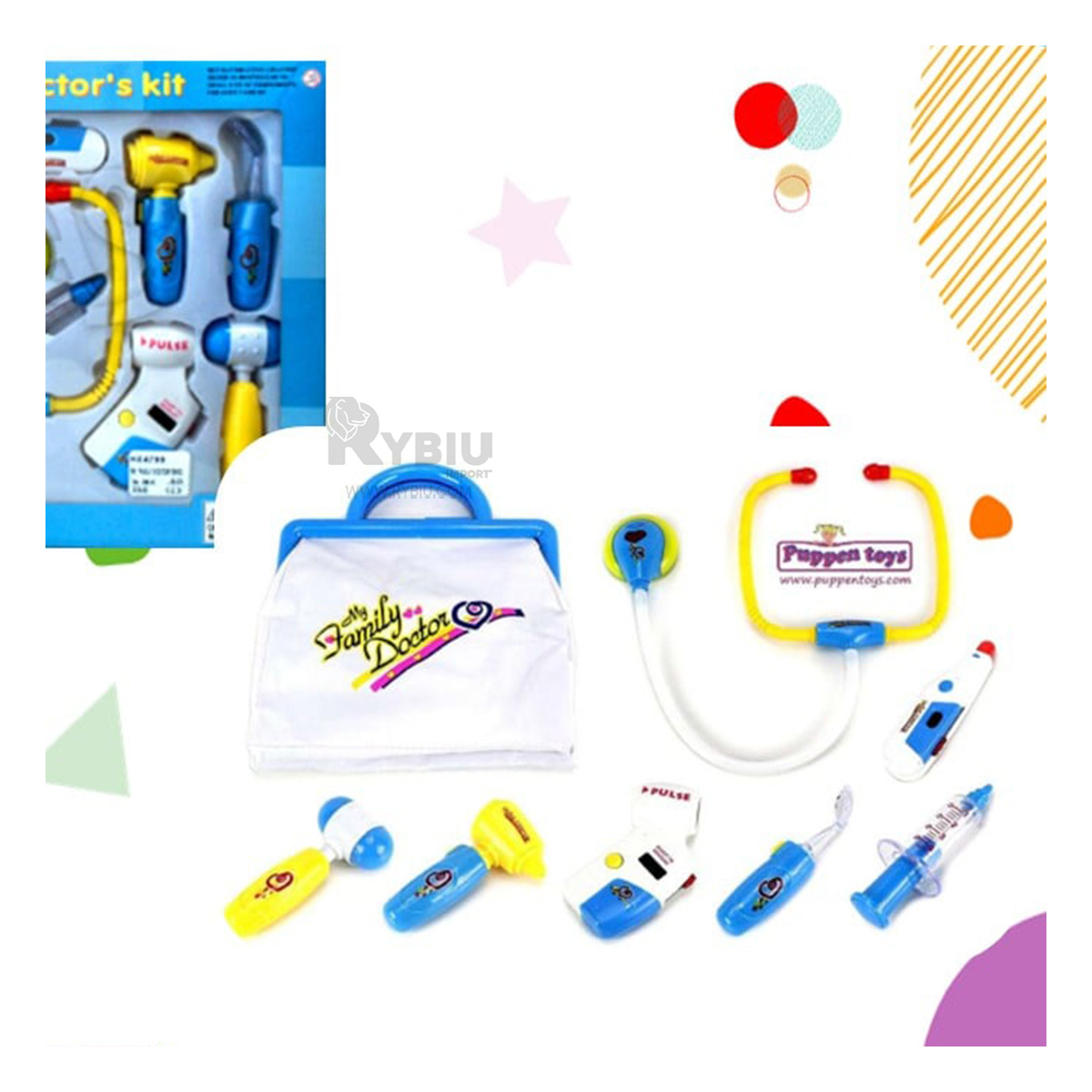 SET DE DIVERTIDO DE NIÑOS EN CAJA AZUL Y+PAPEL DE REGALO - 1