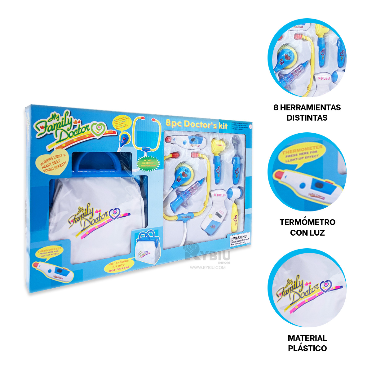 SET DE DIVERTIDO DE NIÑOS EN CAJA AZUL Y+PAPEL DE REGALO - 2