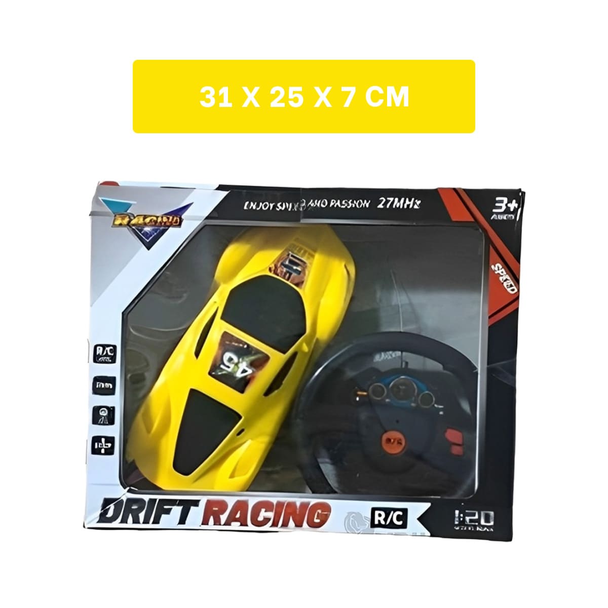 CARRO DIDACTICO EN AMARILLO Y+REGALO LIGAS PARA PEINAR - 1