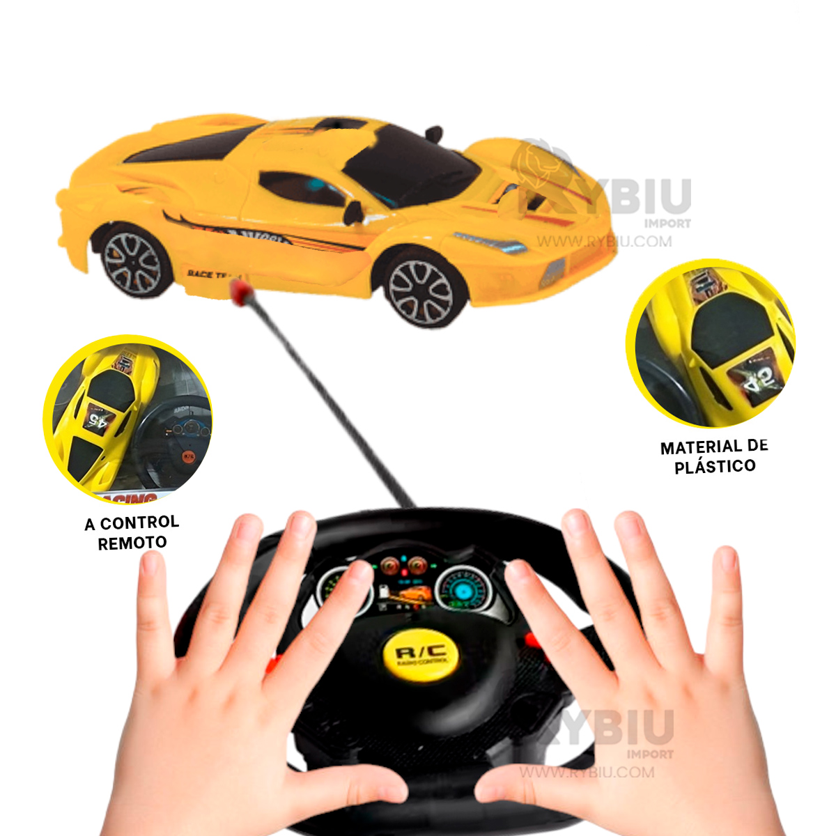 CARRO DIDACTICO EN AMARILLO Y+REGALO LIGAS PARA PEINAR - 2