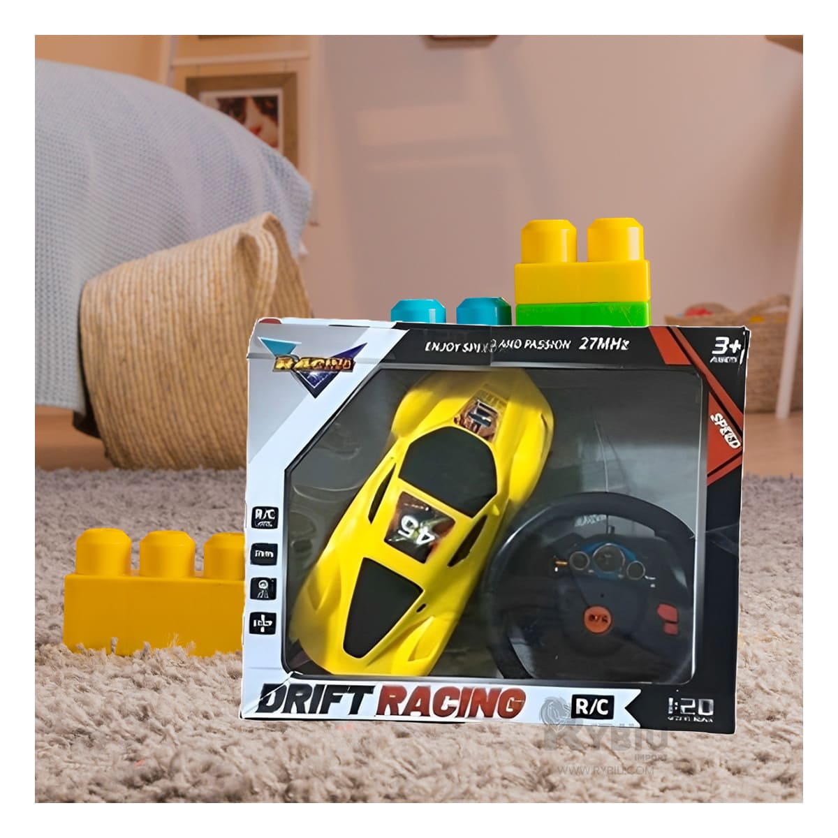 CARRO DIDACTICO EN AMARILLO Y+REGALO LIGAS PARA PEINAR - 3
