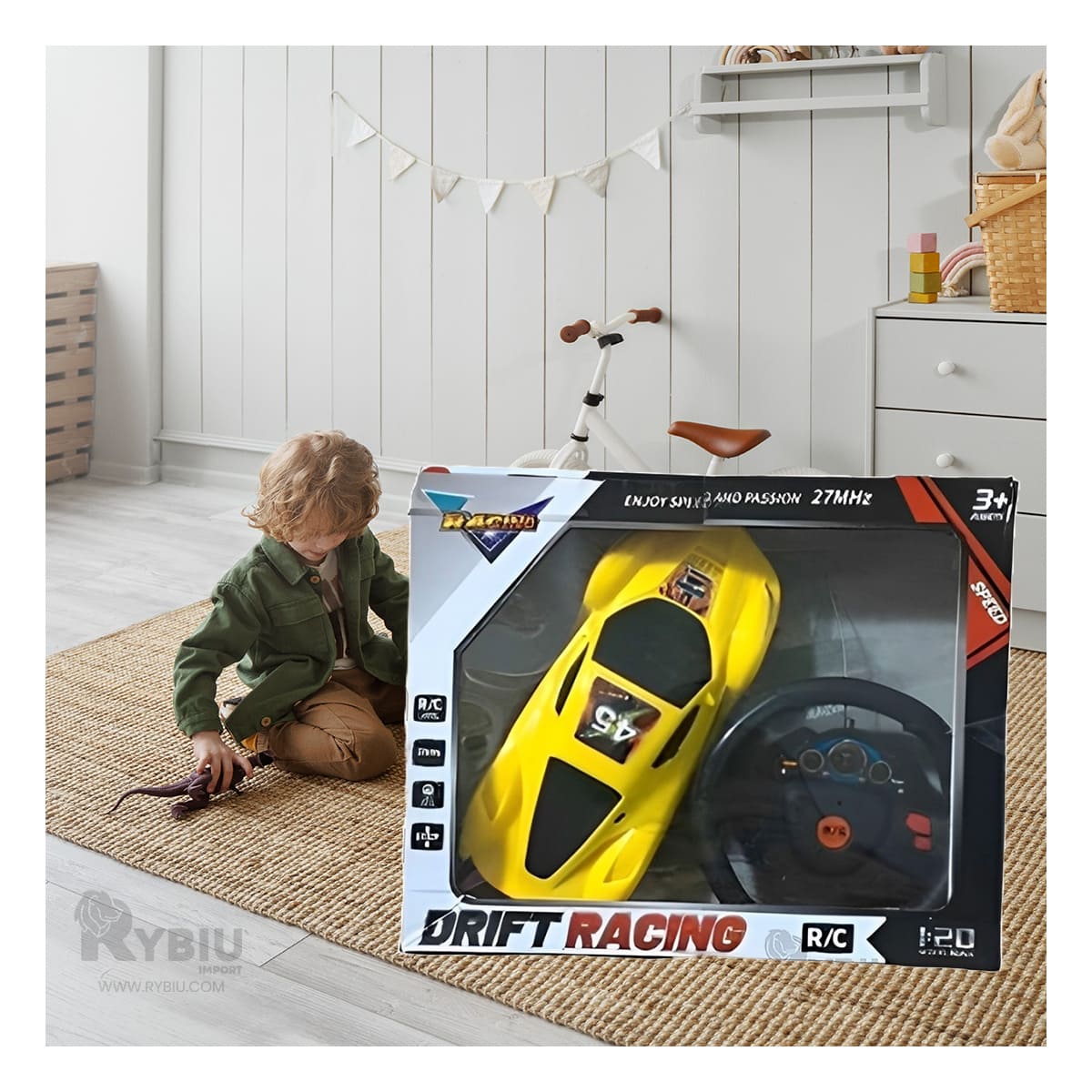CARRO DIDACTICO EN AMARILLO Y+REGALO LIGAS PARA PEINAR - 4
