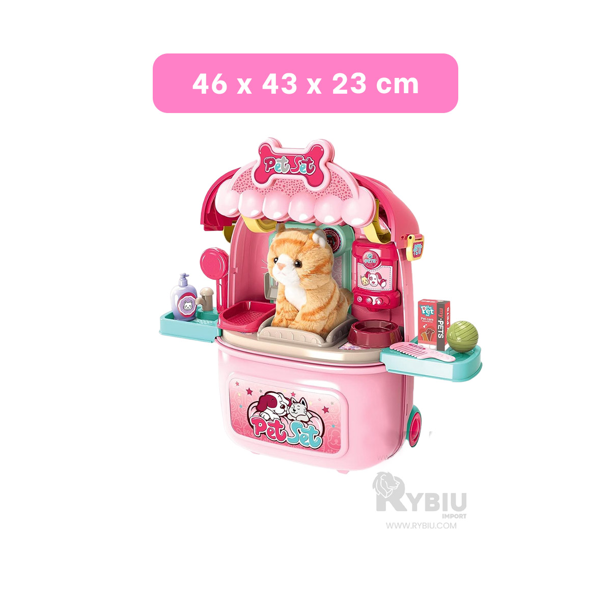 MALETA VERSATIL VET COLOR ROSADO Y+BANDERITAS ADHESIVAS - 5