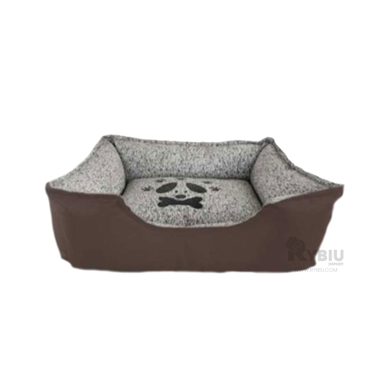 CAMA PERROS MA31029 BASE COMODA DORMIR TALLA L MARRON RYBIU + BANDERITAS ADHESIVAS - 2