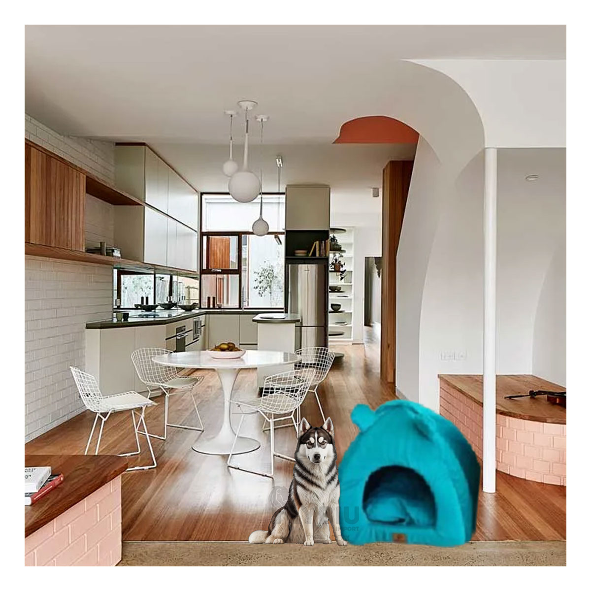 COLCHÓN PERROS Y GATOS RYBIU PORTATIL AZUL REY TALLA L + GIFT MINIAGENDA - 4