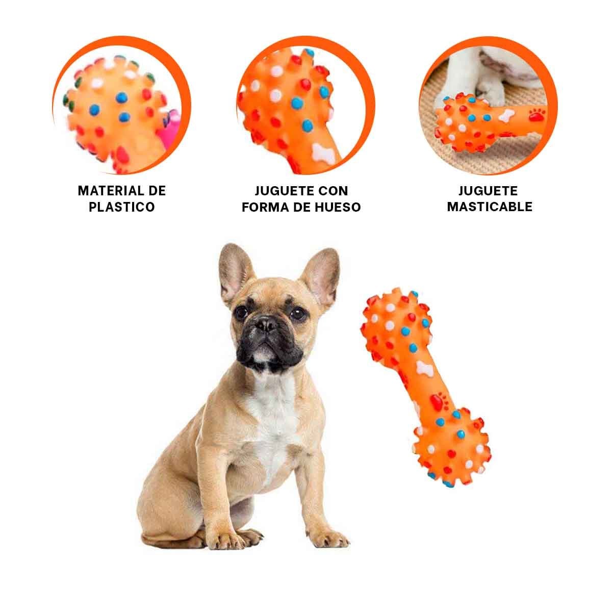 OBJETO PARA PERRO HUESO PLASTICO CON PUNTOS SEGURO Y FIRME - 3