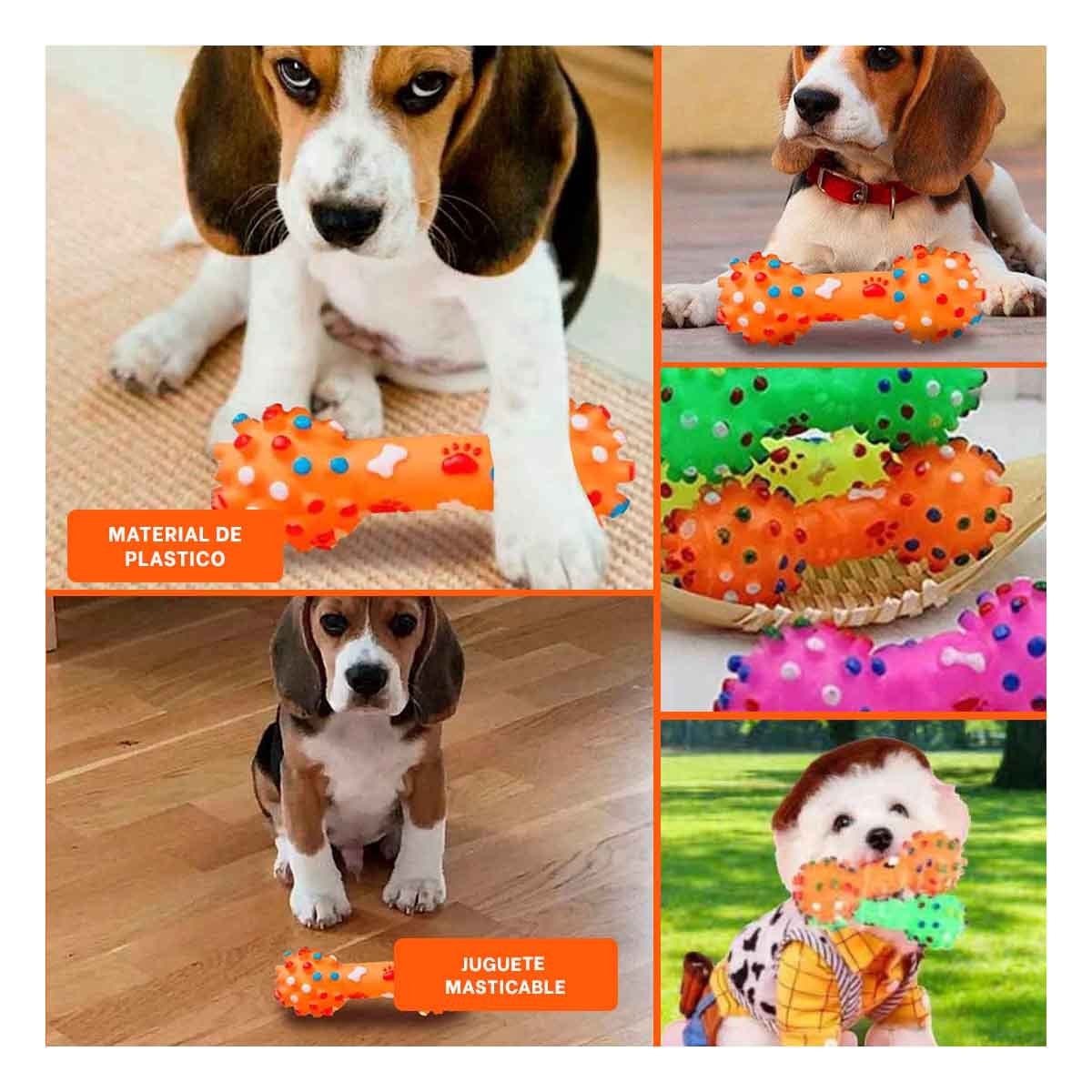 OBJETO PARA PERRO HUESO PLASTICO CON PUNTOS SEGURO Y FIRME - 5