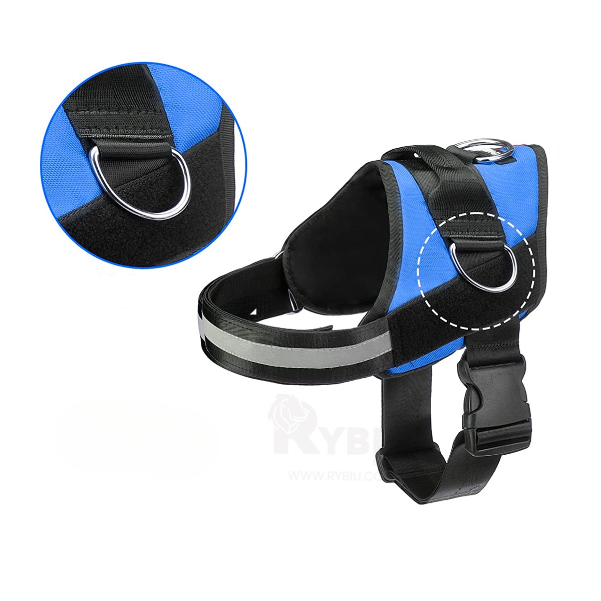 CORREA PERROS MA30978 RYBIU FACIL COLOCAR TALLA XL AZUL + REGALO STICKERS - 2