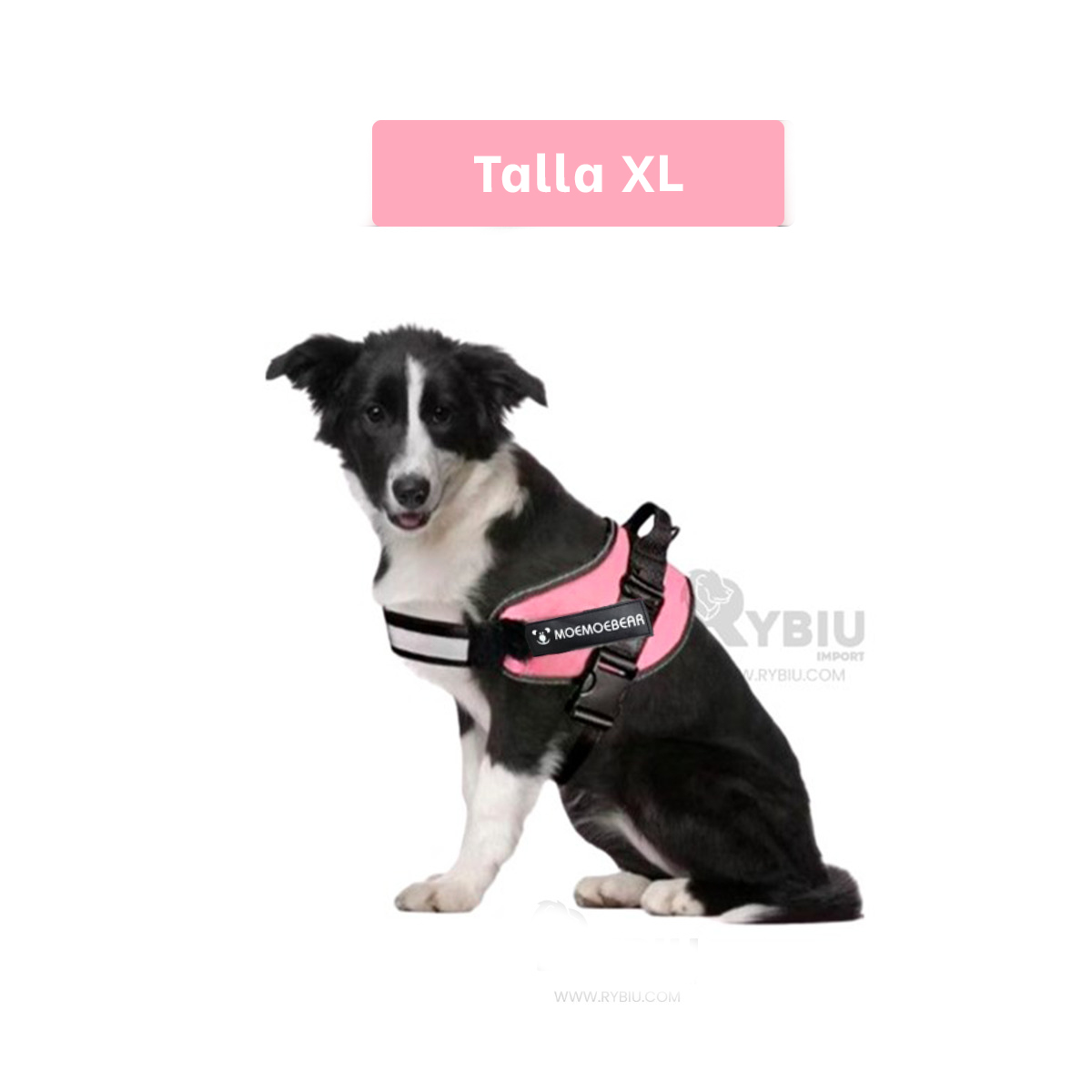 CORREA PERROS MA30981 RYBIU DISEÑO ERGONOMICO EN ROSADO + REGALO AGENDITA - 5