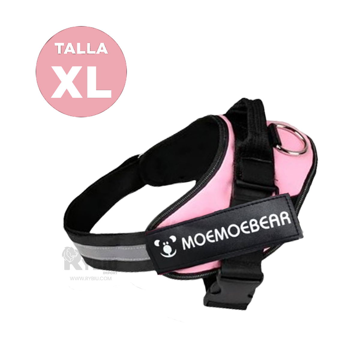 CORREA PERROS MA30981 RYBIU ASA TALLA XL EN ROSADO + ENVOLTORIO REGALO - 5