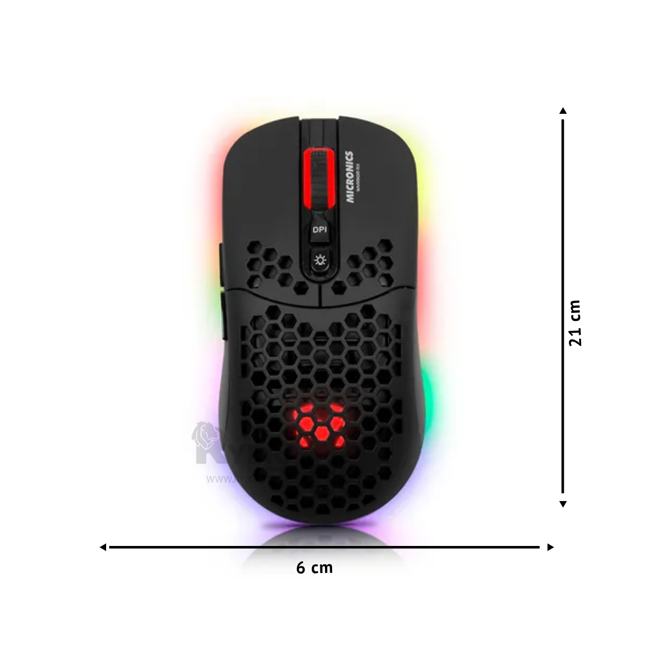 MOUSE GAMER INALÁMBRICO RYBIU GM828RX NEGRO 7 BOTONES FUNCIONALES + REGALO AGENDITA - 5