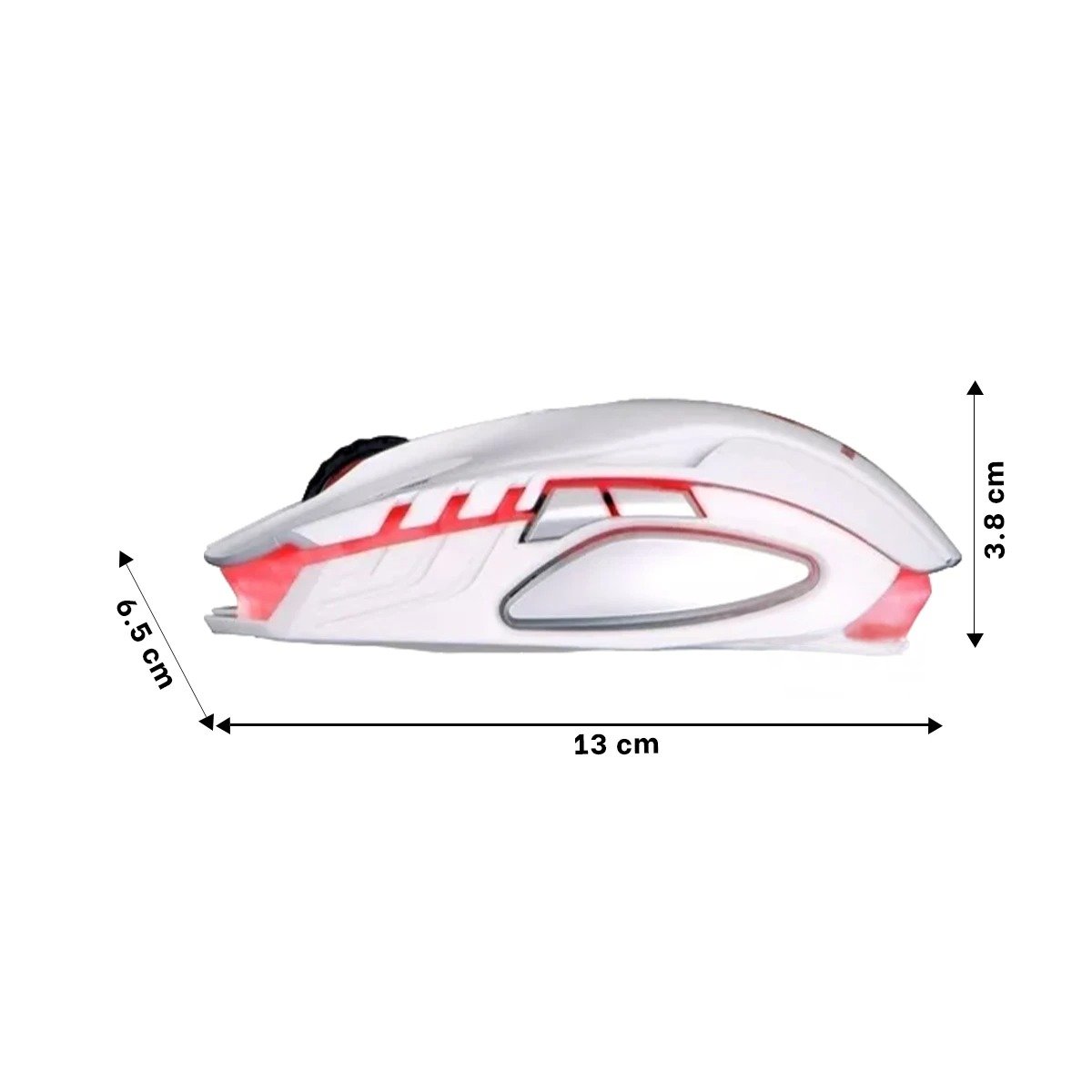 MOUSE GAMER INALÁMBRICO RYBIU M834 BLANCO CURSOR FUNCIONAL + LIGAS REGALO - 4