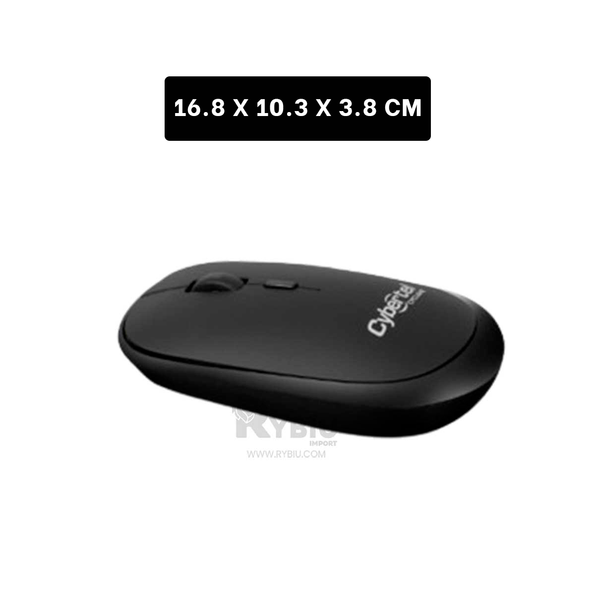 RATÓN INALÁMBRICO RYBIU PRÁCTICO VIAJES M500-3M NEGRO + REGALO STICKERS - 5