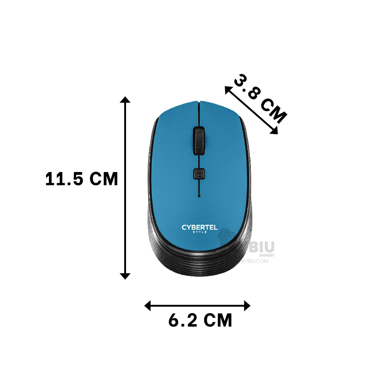CURSOR INALÁMBRICO RYBIU ELEGANTE M312 COLOR AZUL + BANDERITAS ADHESIVAS - 5