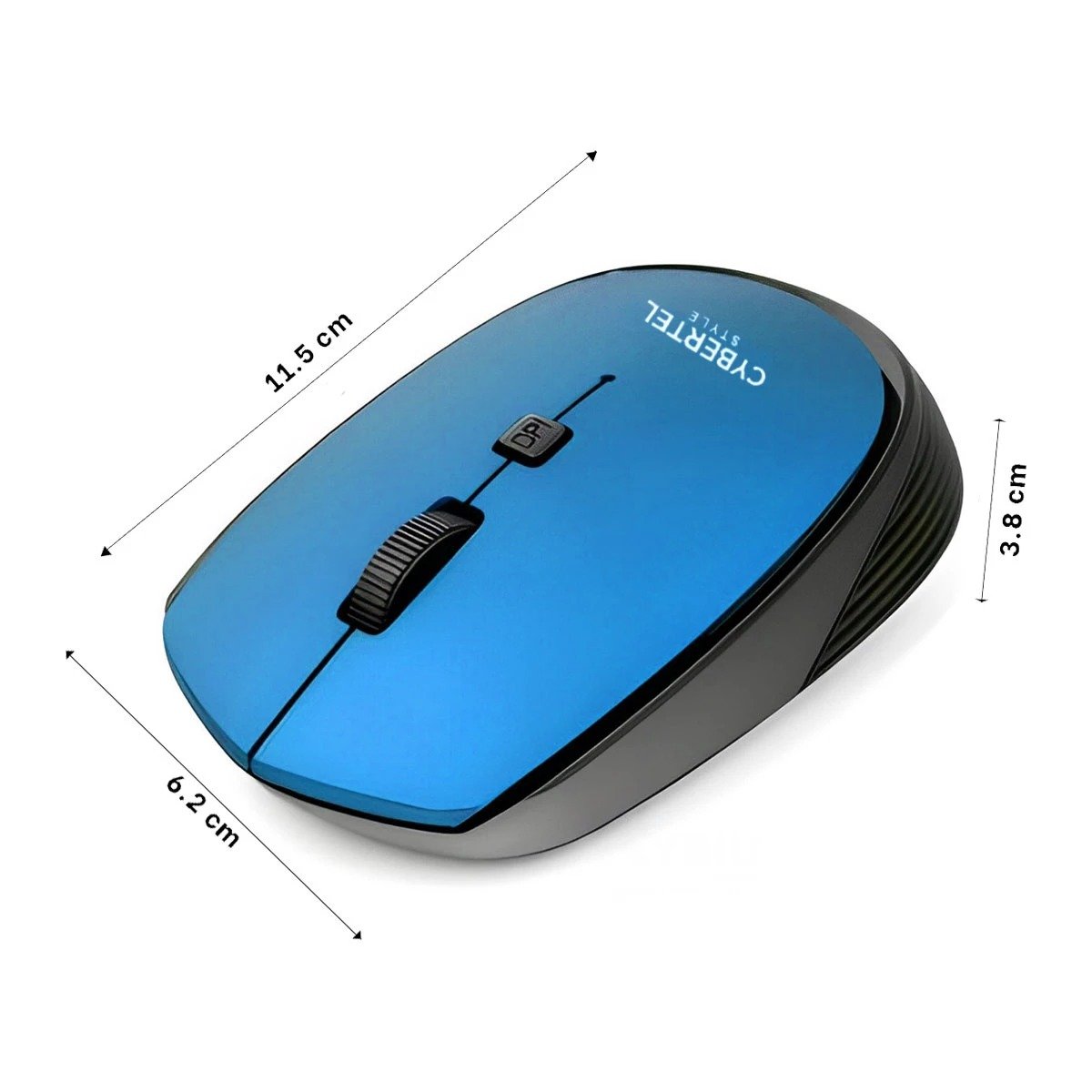 MOUSE INALÁMBRICO RYBIU IDEAL PC M312 AZUL + REGALO STICKERS - 4