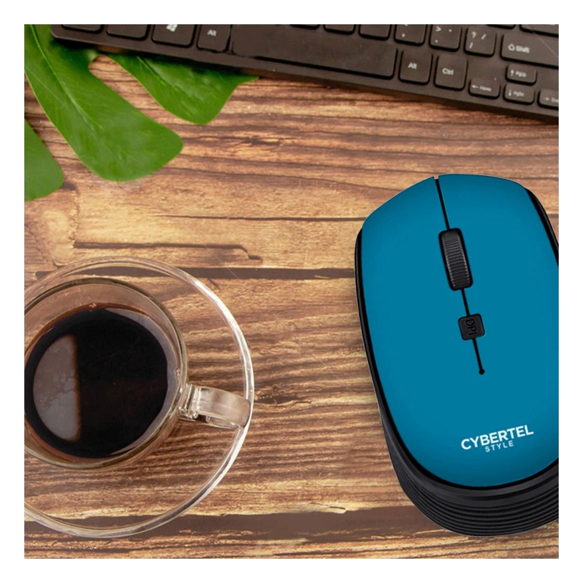 MOUSE INALÁMBRICO RYBIU IDEAL PC M312 AZUL + REGALO STICKERS - 5