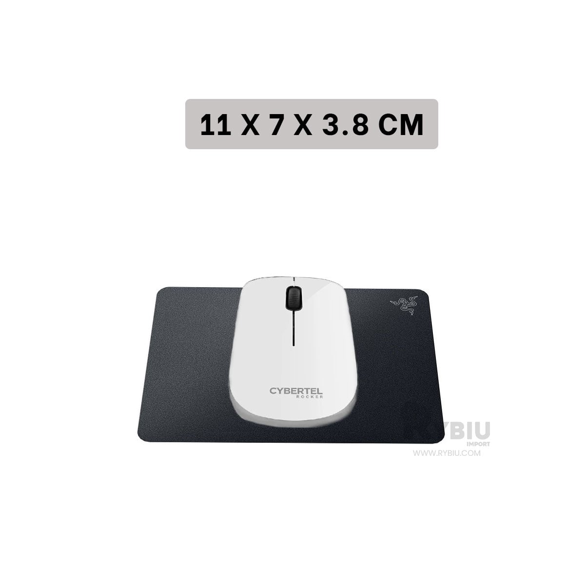 RATÓN INALÁMBRICO RYBIU PRÁCTICO VIAJES M302W BLANCO + REGALO STICKERS - 5