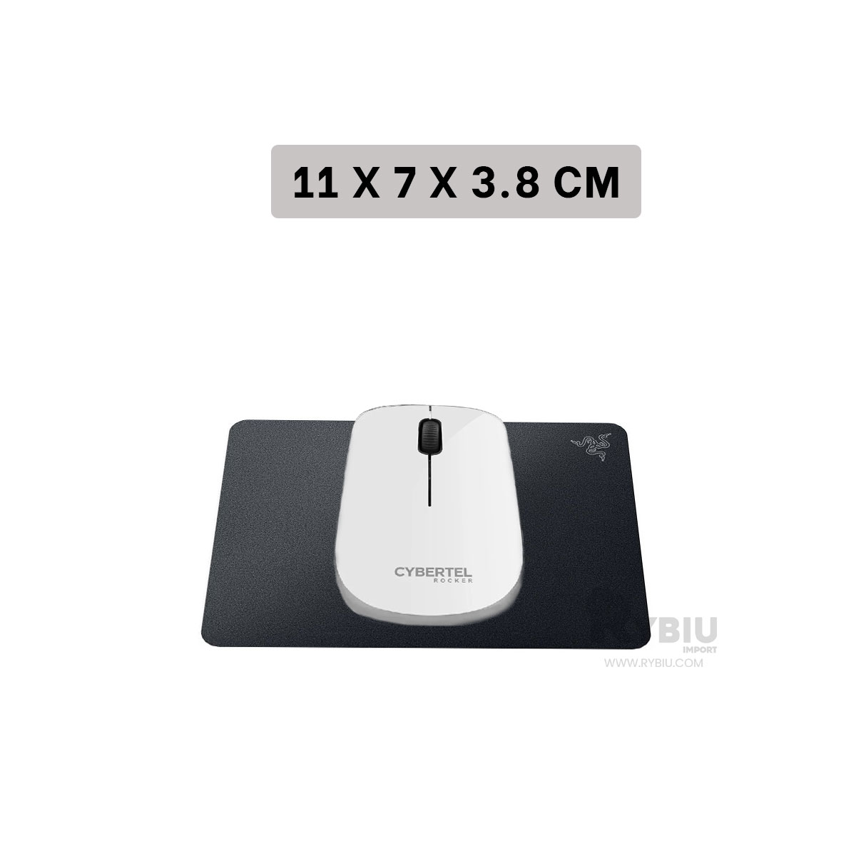 CURSOR INALÁMBRICO RYBIU MODERNO M302W BLANCO + REGALO LIGAS PEINAR - 1