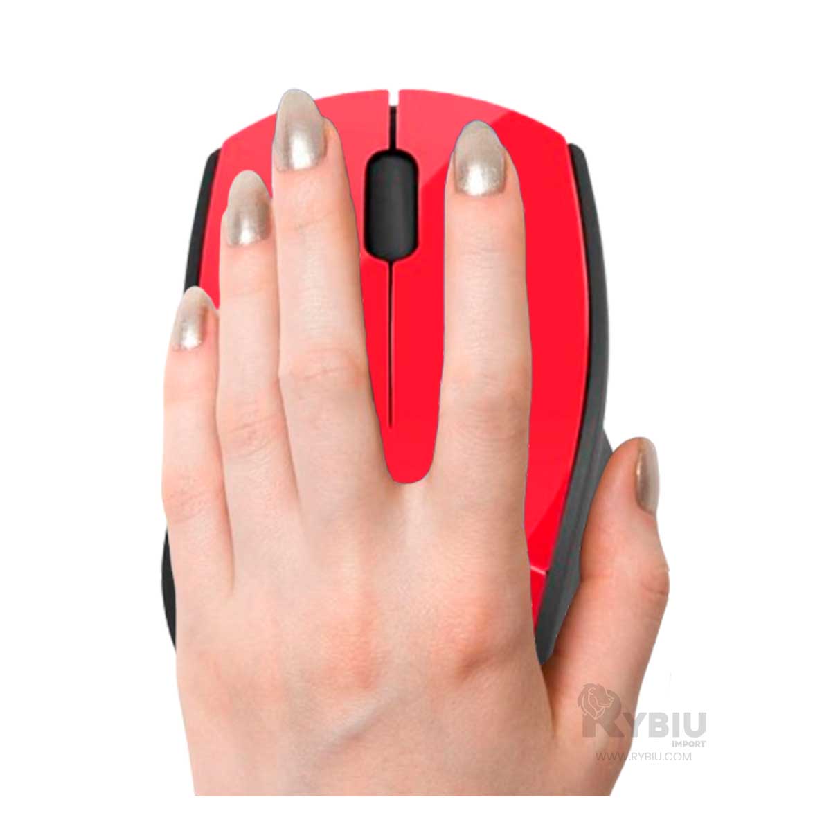 PUNTERO INALÁMBRICO RYBIU SENSIBLE PC EKM200 ROJO + GIFT MINIAGENDA - 1