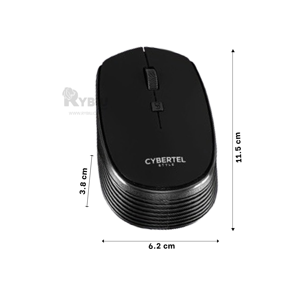 MOUSE INALÁMBRICO RYBIU MODERNO Y DINAMICO M312 NEGRO + PAPEL REGALO - 5