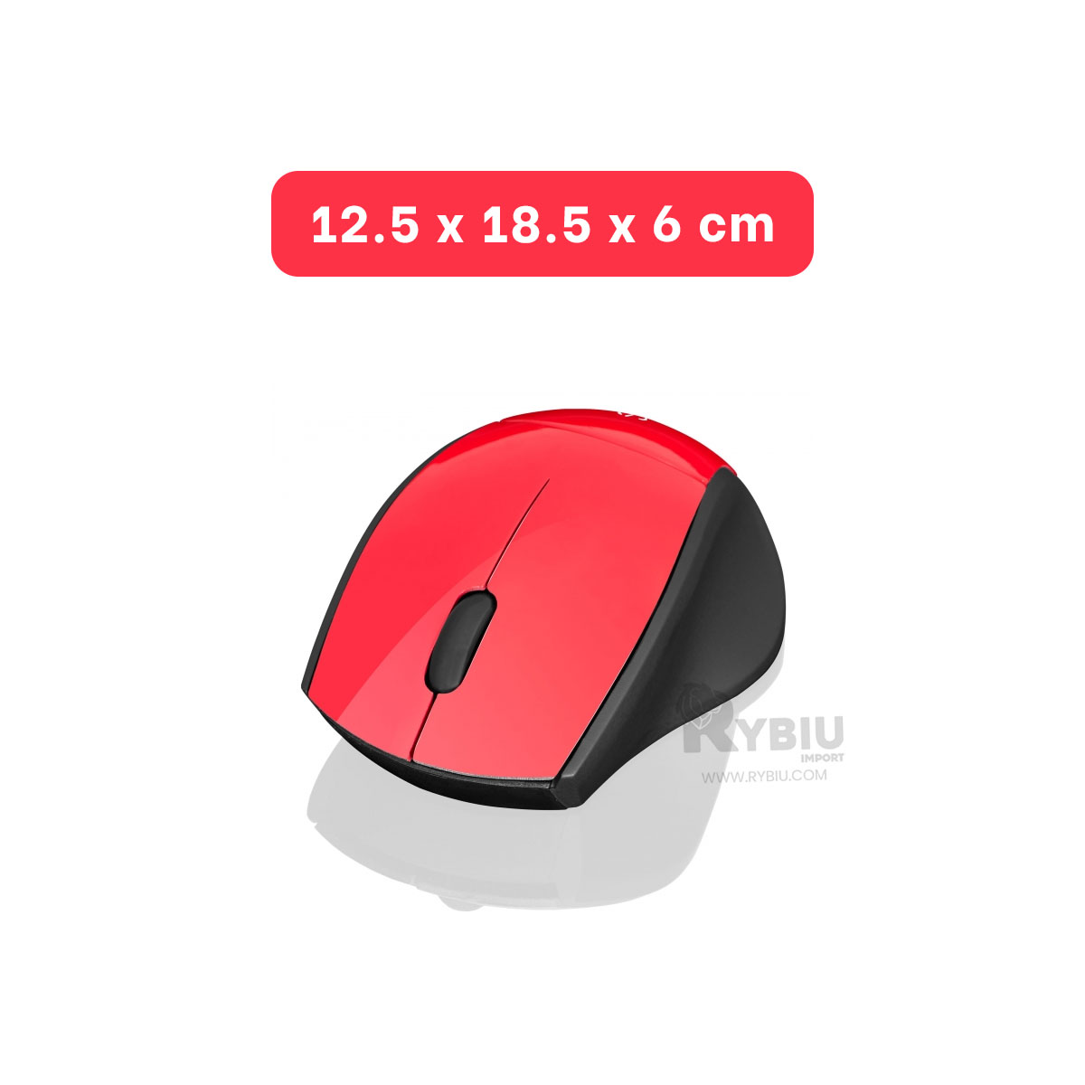 RATÓN INALÁMBRICO RYBIU CONFORTABLE EL TRABAJO M312 ROJO + GIFT STICKERS - 5