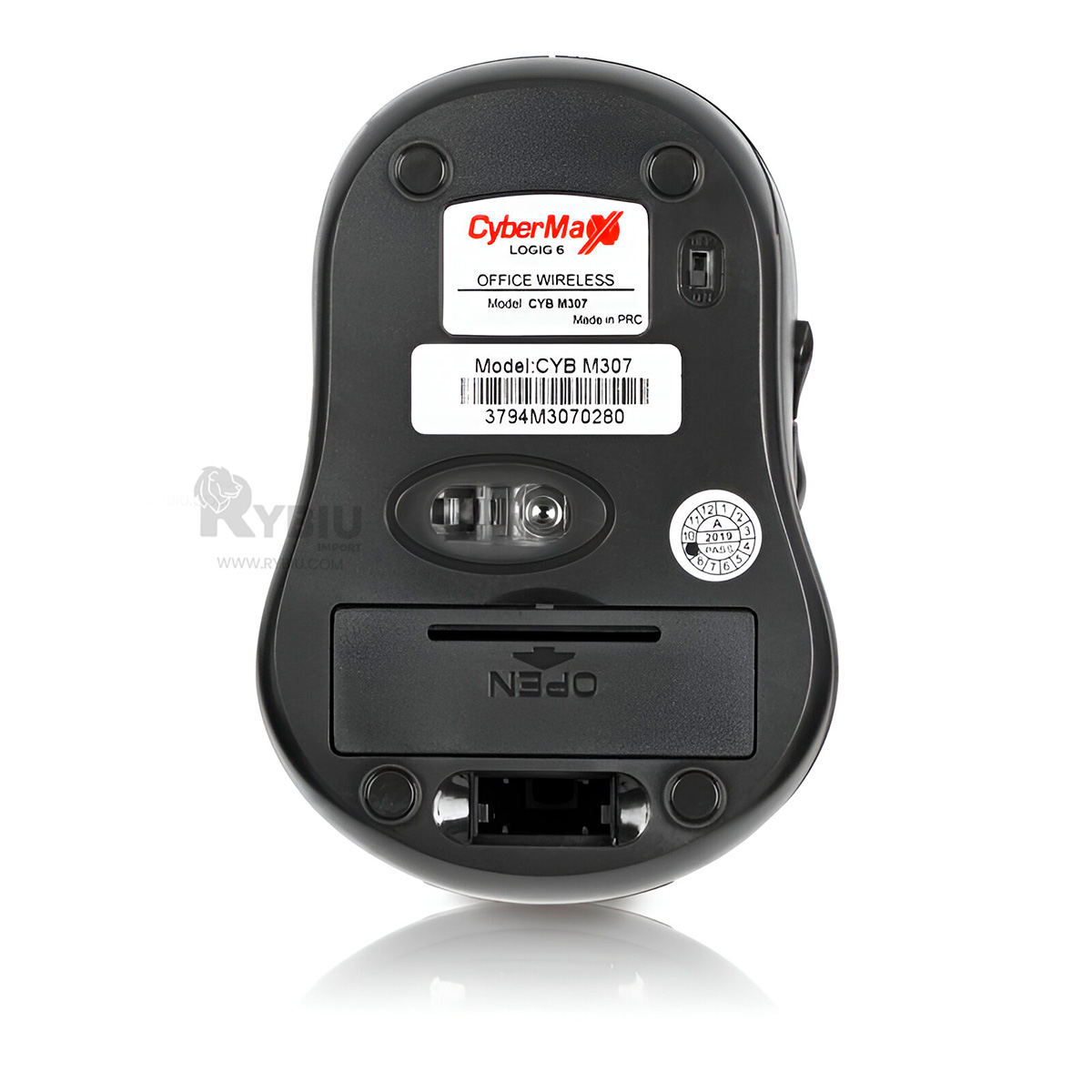 PUNTERO INALÁMBRICO RYBIU SOFISTICADO M307 EN NEGRO + ENVOLTORIO REGALO TE29200 - 1