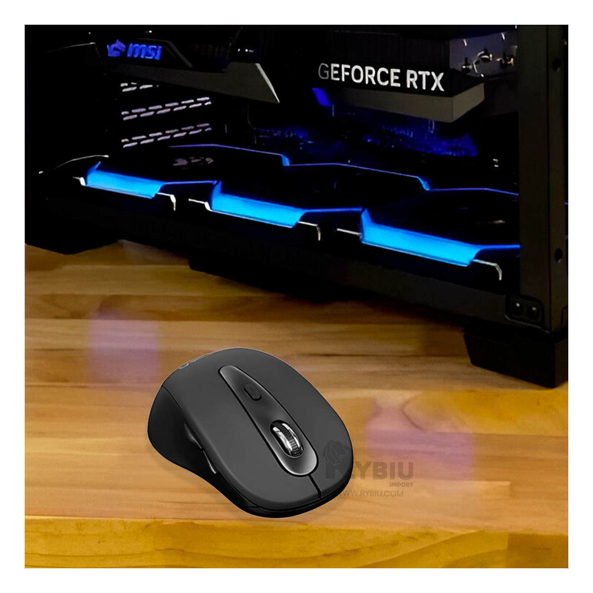 PUNTERO INALÁMBRICO RYBIU SOFISTICADO M307 EN NEGRO + ENVOLTORIO REGALO TE29200 - 4