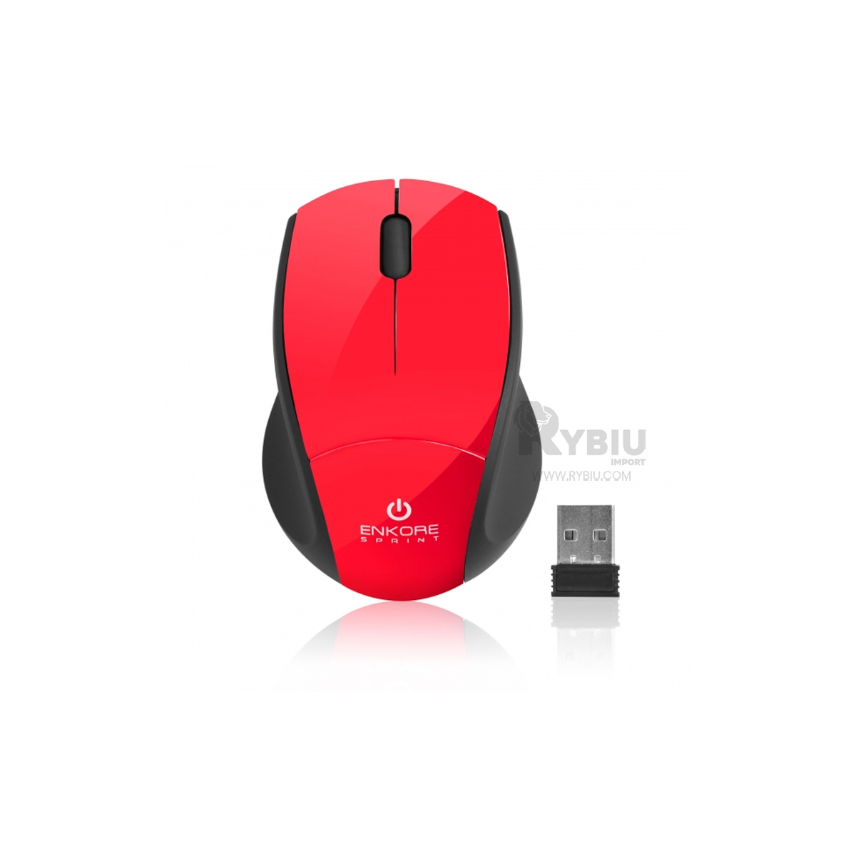 RATÓN INALÁMBRICO RYBIU DISEÑO MODERNO M312 EN ROJO + REGALO AGENDITA - 2