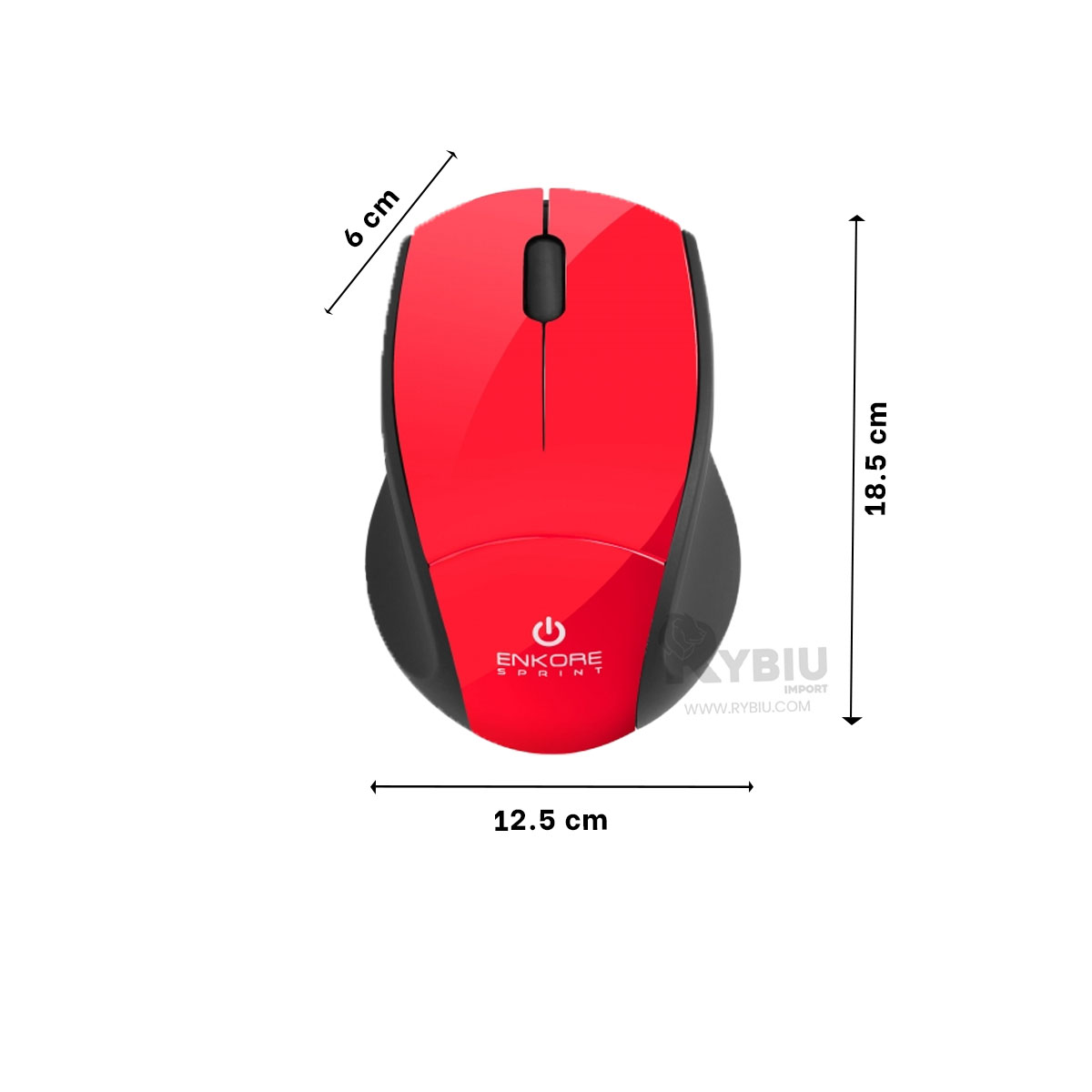 RATÓN INALÁMBRICO RYBIU DISEÑO MODERNO M312 EN ROJO + REGALO AGENDITA - 5
