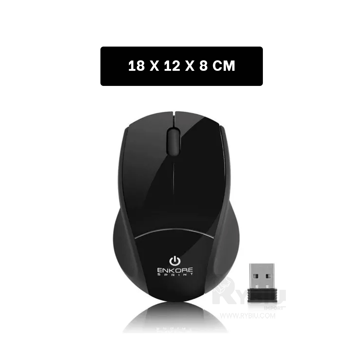 PUNTERO INALÁMBRICO RYBIU SOFISTICADO EKM200 NEGRO + ENVOLTORIO REGALO - 5