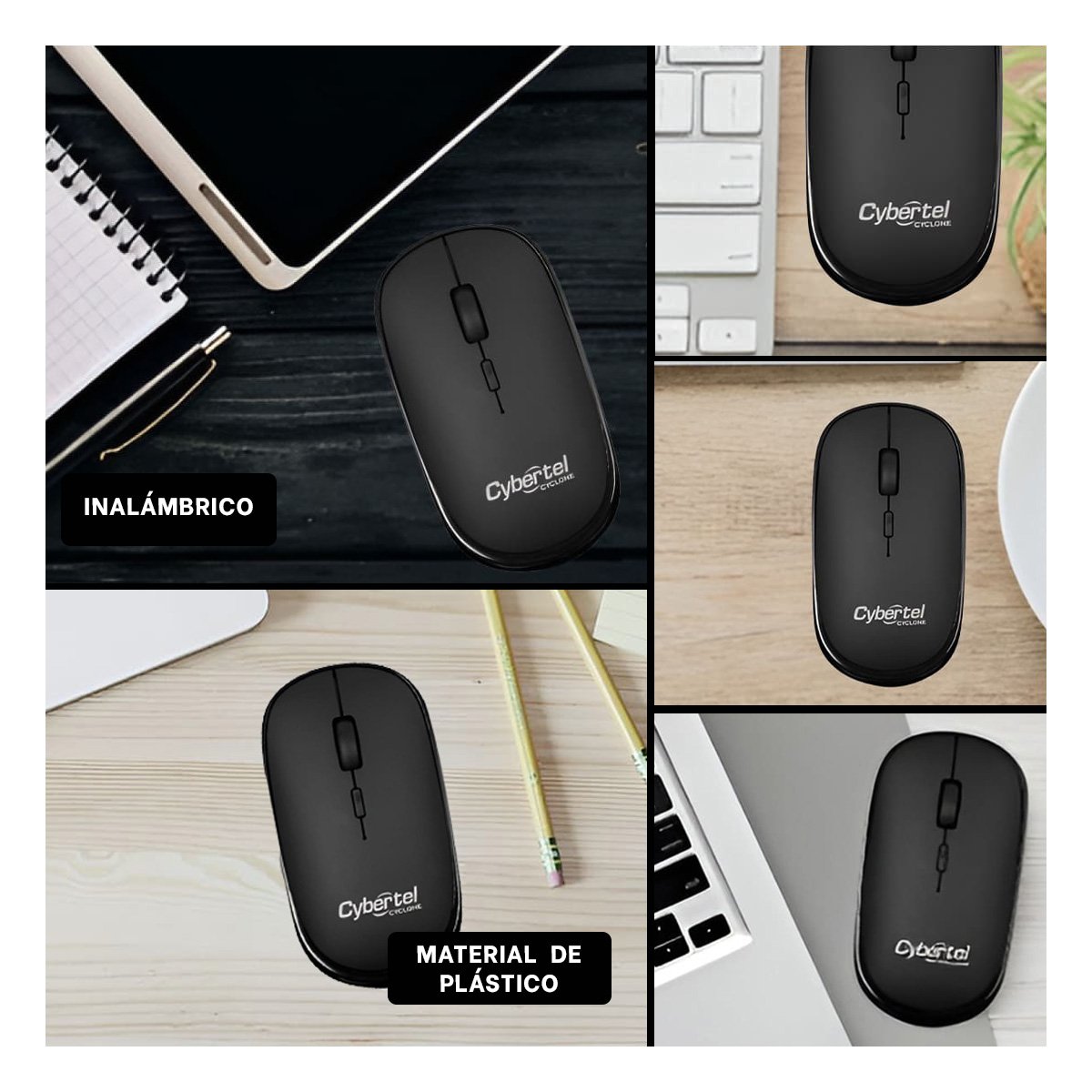 CURSOR INALÁMBRICO RYBIU FUNCIONAL GAMERS M500-3M NEGRO + LIGAS REGALO - 5