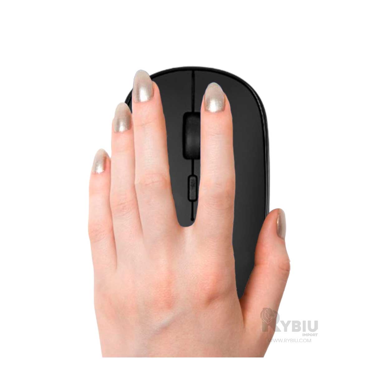 CURSOR INALÁMBRICO RYBIU ELEGANTEM500-3M TONO NEGRO + BANDERITAS ADHESIVAS - 3