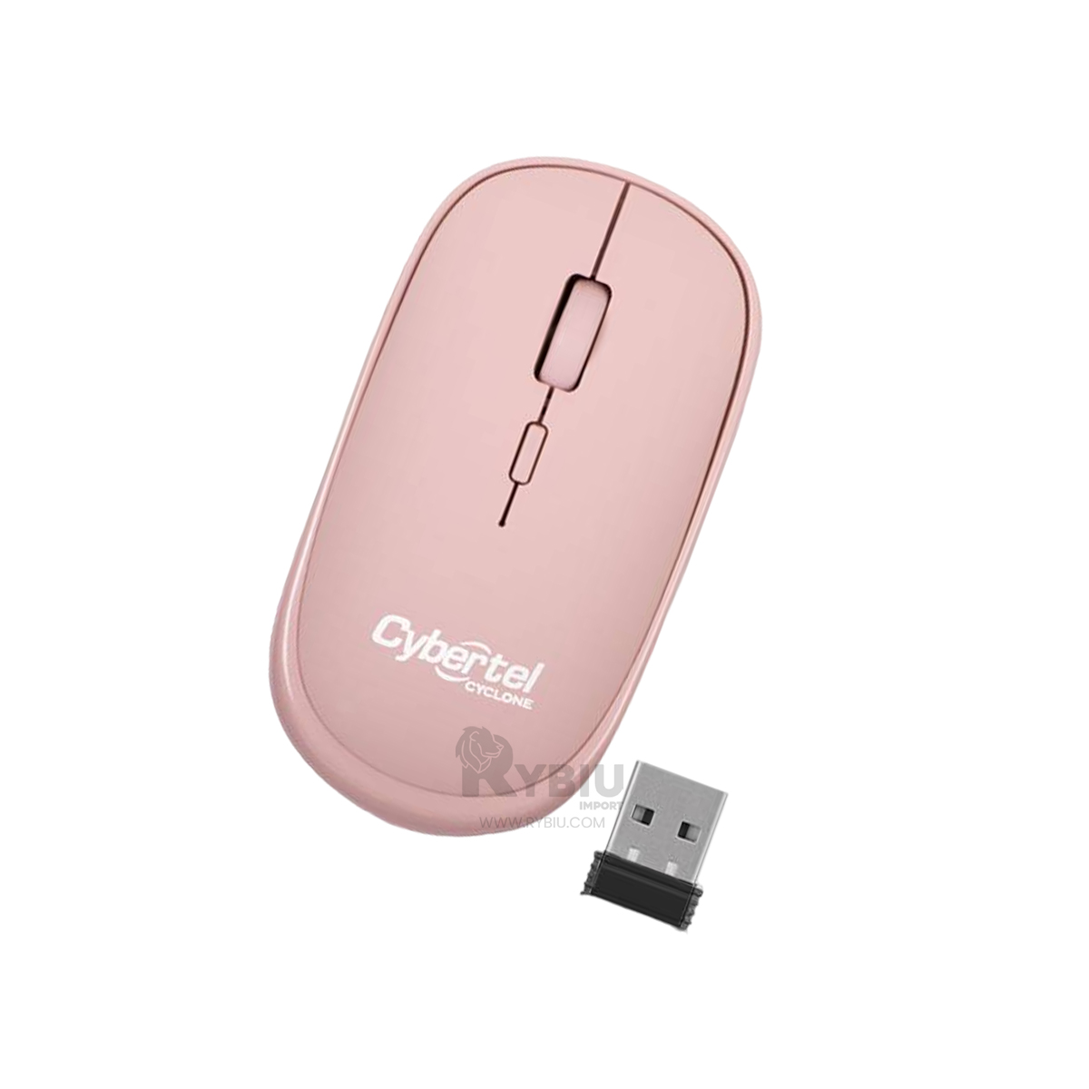 RATÓN INALÁMBRICO RYBIU DISEÑO MODERNO M500-3M ROSADO + REGALO AGENDITA - 1