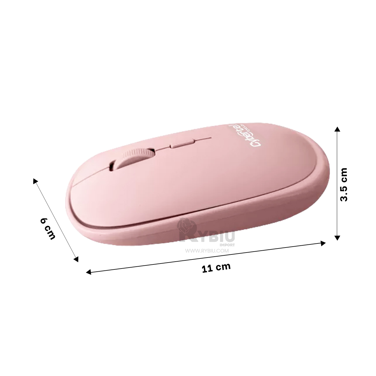 RATÓN INALÁMBRICO RYBIU DISEÑO MODERNO M500-3M ROSADO + REGALO AGENDITA - 5