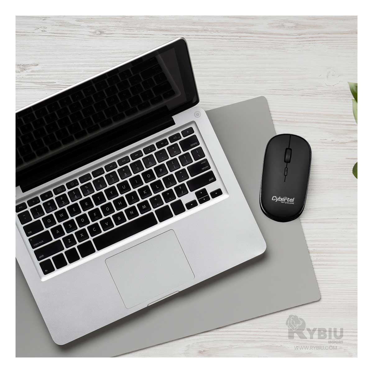 MOUSE INALÁMBRICO RYBIU EFICIENTE SETUP M500-3M NEGRO + PAPEL REGALO - 1