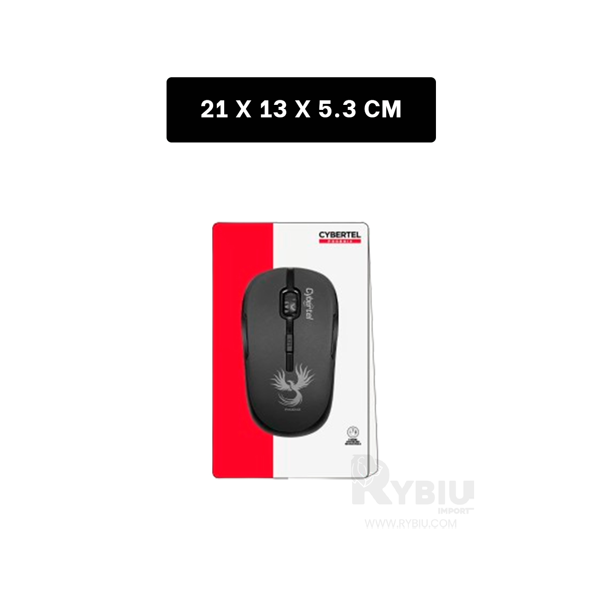 RATÓN INALÁMBRICO RYBIU DISEÑO MODERNO M700X NEGRO + REGALO AGENDITA - 5
