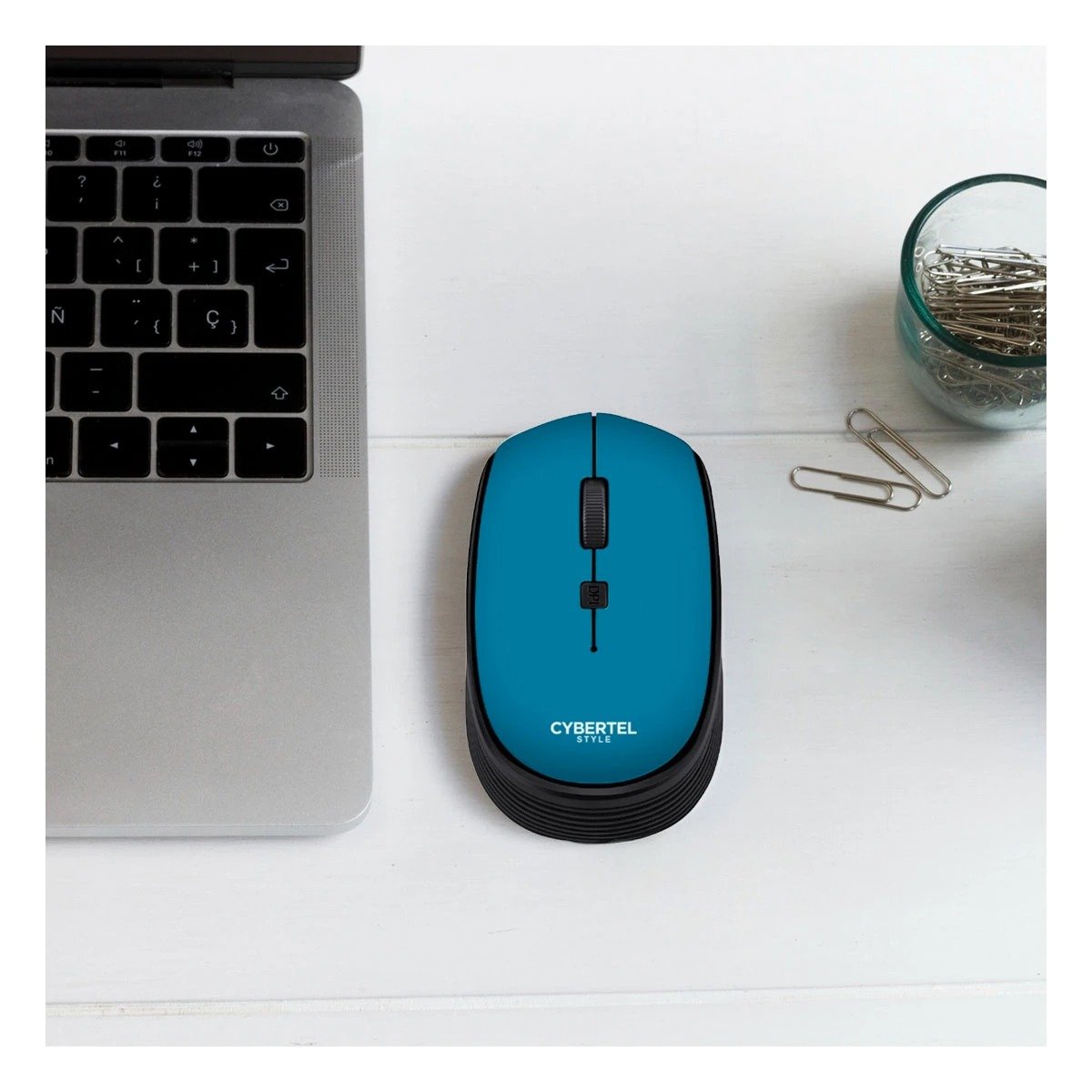 MOUSE INALÁMBRICO RYBIU VERSÁTIL CON CONEXIÓN USB M312 AZUL + PAPEL REGALO - 2